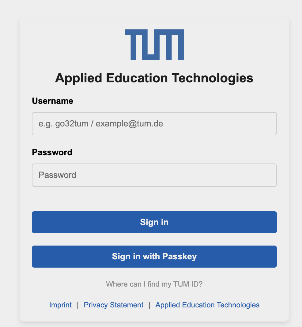 Sign-in form