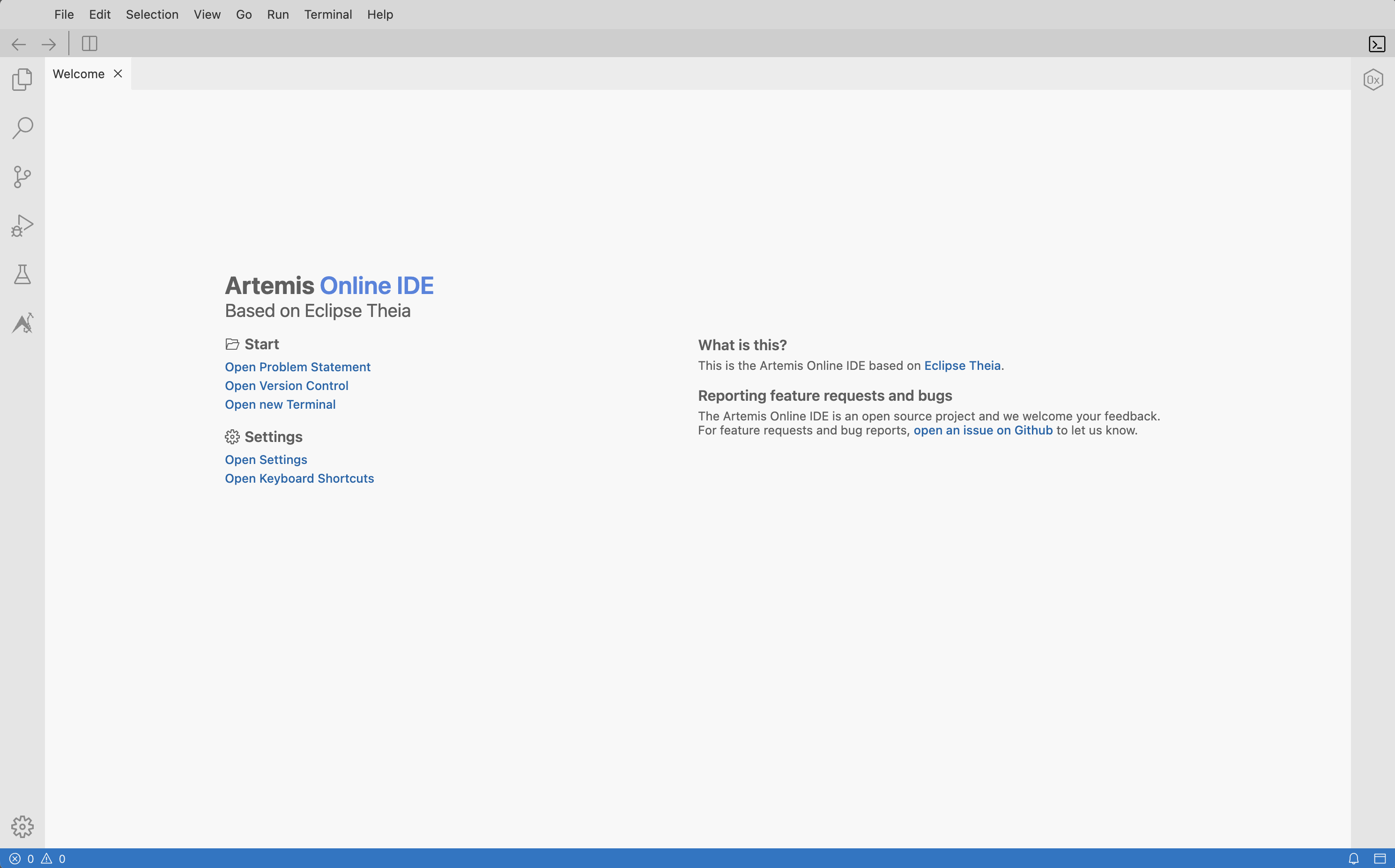 IDE layout overview